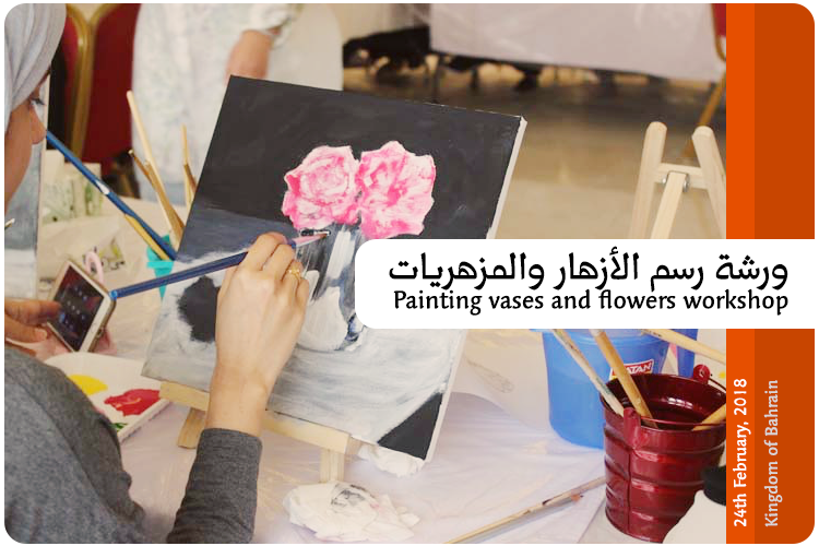 Painting vases and flowers workshop
